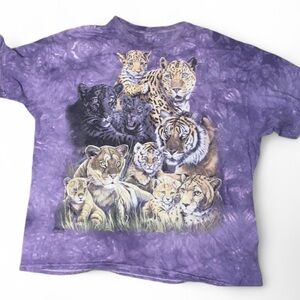 Cheetah cats tiger the Mountain Purple tee shirt